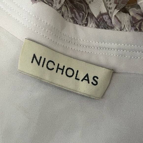 NICHOLAS Abbey Mini Dress Size 8 Floral Ruffle Designer Garden Spring No Belt - Picture 7 of 11